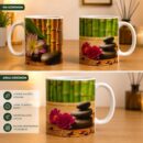 Zen Temalı Dekoratif Porselen Kupa - 300ml